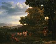 Claude Lorrain, Landscape with Dancing Satyrs and Nymphs